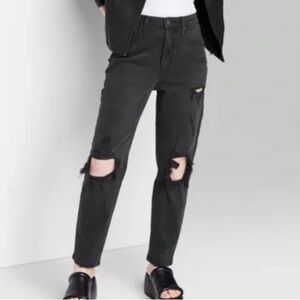 Wild Fable Black Super High-Rise Tapered Jeans